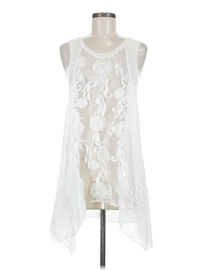 Pre-owned Assorted Brands Sleeveless Blouse In White