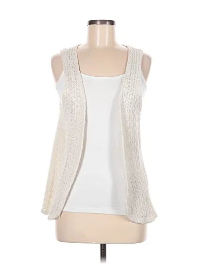 Pre-owned Assorted Brands Sleeveless Blouse In White