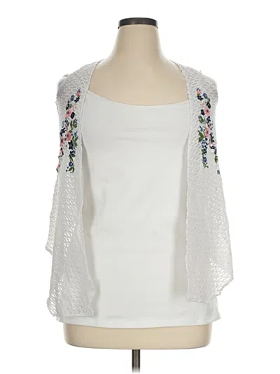 Pre-owned Assorted Brands Sleeveless Blouse In White