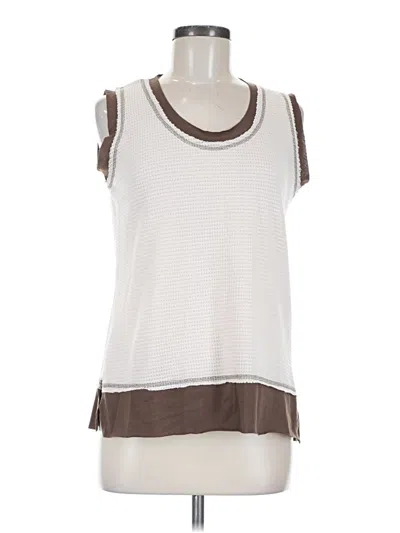 Pre-owned Assorted Brands Sleeveless Blouse In White