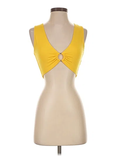 Pre-owned Assorted Brands Sleeveless Blouse In Yellow