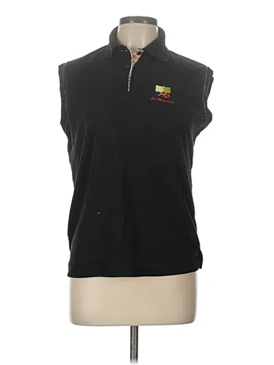 Pre-owned Assorted Brands Sleeveless Button Down Shirt In Black