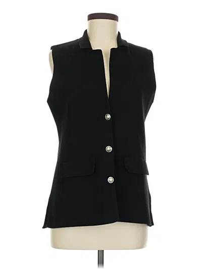 Pre-owned Assorted Brands Sleeveless Button Down Shirt In Black