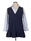 Assorted Brands Sleeveless Button Down Shirt In Blue