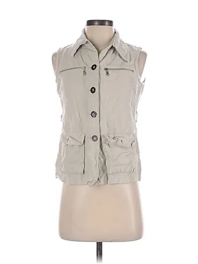 Pre-owned Assorted Brands Sleeveless Button Down Shirt In Gray