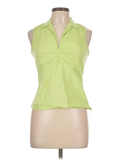 Pre-owned Assorted Brands Sleeveless Button Down Shirt In Green