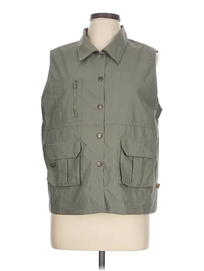 Pre-owned Assorted Brands Sleeveless Button Down Shirt In Green