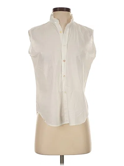 Pre-owned Assorted Brands Sleeveless Button Down Shirt In Ivory