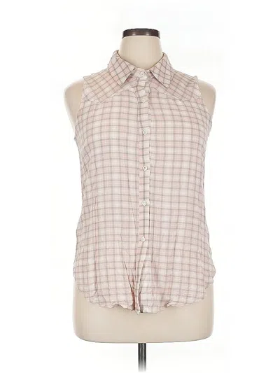 Pre-owned Assorted Brands Sleeveless Button Down Shirt In Pink