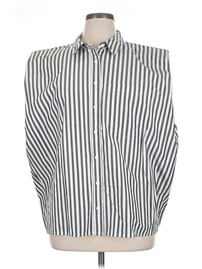 Pre-owned Assorted Brands Sleeveless Button Down Shirt In Silver