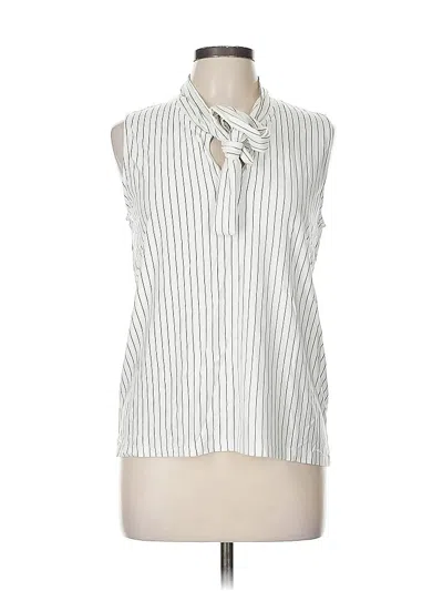 Pre-owned Assorted Brands Sleeveless Button Down Shirt In White