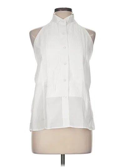 Pre-owned Assorted Brands Sleeveless Button Down Shirt In White