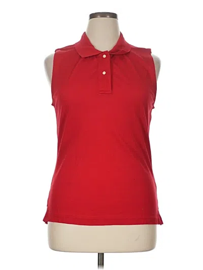 Pre-owned Assorted Brands Sleeveless Polo Shirt In Red