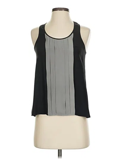 Pre-owned Assorted Brands Sleeveless Silk Top Black Halter Neckline Tops