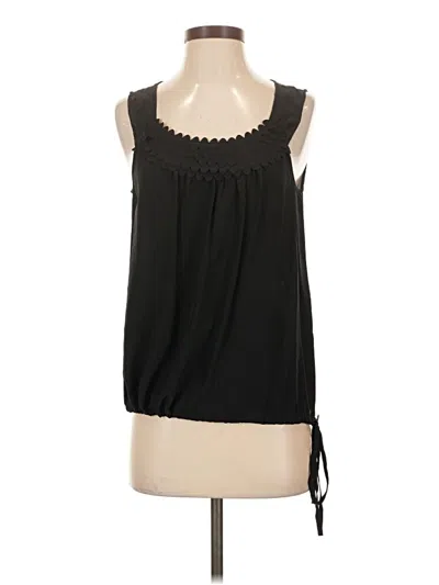 Pre-owned Assorted Brands Sleeveless Silk Top Black Strapless Neckline Tops