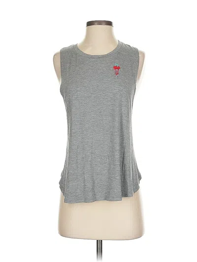 Pre-owned Assorted Brands Sleeveless T-shirt In Gray