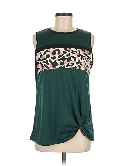 Pre-owned Assorted Brands Sleeveless T-shirt In Green