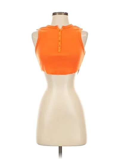 Pre-owned Assorted Brands Sleeveless T-shirt In Orange