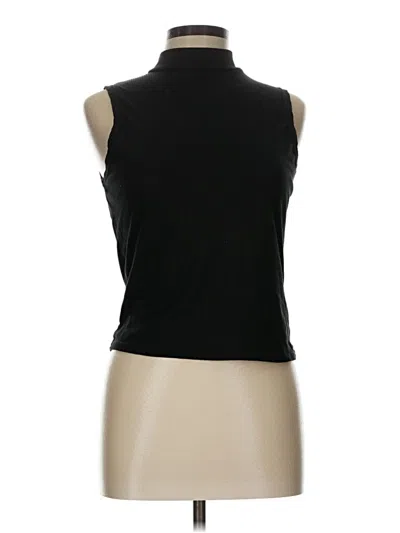 Pre-owned Assorted Brands Sleeveless Top Black Halter Neckline Tops