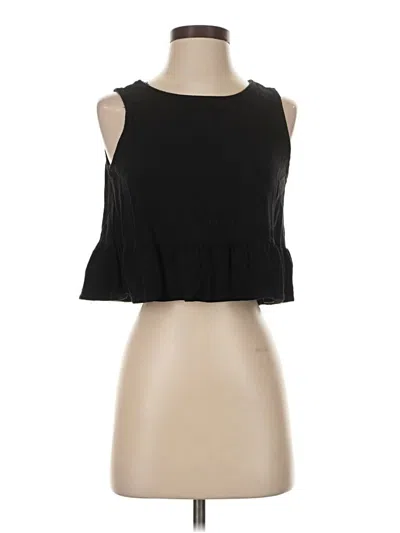 Pre-owned Assorted Brands Sleeveless Top Black Halter Neckline Tops