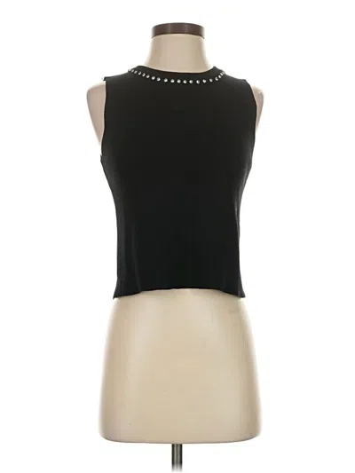 Pre-owned Assorted Brands Sleeveless Top Black Halter Neckline Tops