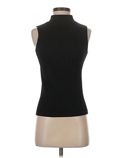 Pre-owned Assorted Brands Sleeveless Top Black Halter Neckline Tops