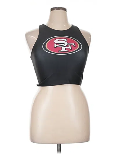 Pre-owned Assorted Brands Sleeveless Top Black Halter Neckline Tops