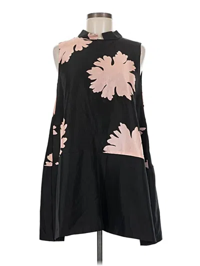 Pre-owned Assorted Brands Sleeveless Top Black Mock Neckline Tops