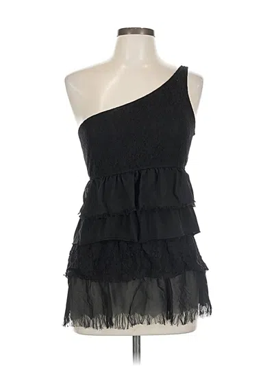 Pre-owned Assorted Brands Sleeveless Top Black One Shoulder Neckline Tops