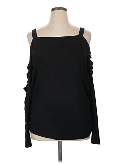 Assorted Brands Sleeveless Top Black One Shoulder Neckline Tops