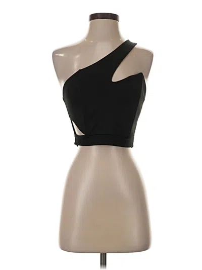 Pre-owned Assorted Brands Sleeveless Top Black One Shoulder Neckline Tops