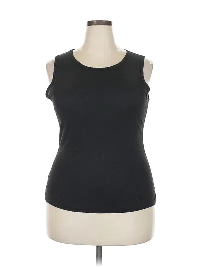 Pre-owned Assorted Brands Sleeveless Top Black Scoop Neck Tops