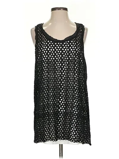 Pre-owned Assorted Brands Sleeveless Top Black Scoop Neck Tops