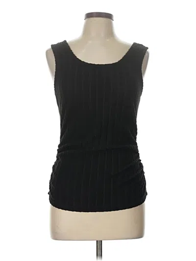Pre-owned Assorted Brands Sleeveless Top Black Scoop Neck Tops