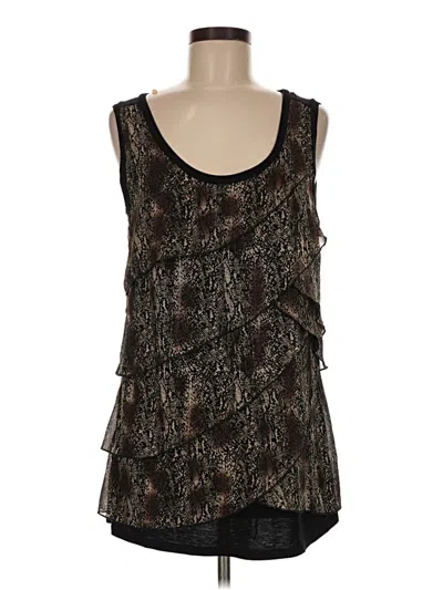 Pre-owned Assorted Brands Sleeveless Top Black Scoop Neck Tops