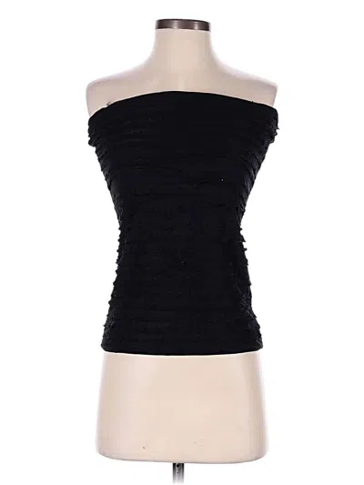 Pre-owned Assorted Brands Sleeveless Top Black Strapless Neckline Tops