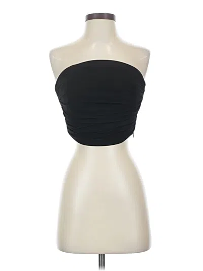 Pre-owned Assorted Brands Sleeveless Top Black Strapless Neckline Tops
