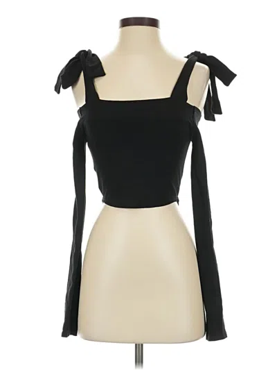 Pre-owned Assorted Brands Sleeveless Top Black Strapless Neckline Tops