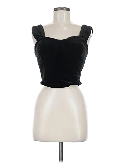 Pre-owned Assorted Brands Sleeveless Top Black Sweetheart Neckline Tops
