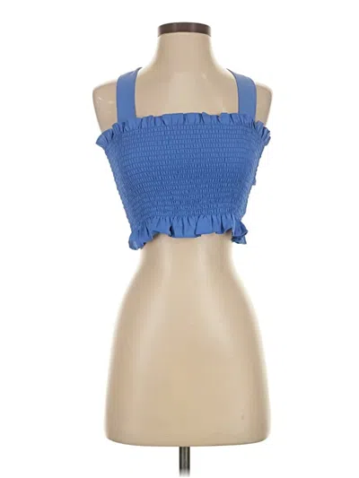 Assorted Brands Sleeveless Top Blue Halter Neckline Tops