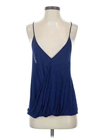 Pre-owned Assorted Brands Sleeveless Top Blue Plunge Neckline Tops