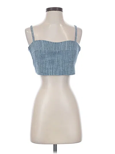 Assorted Brands Sleeveless Top Blue Strapless Neckline Tops