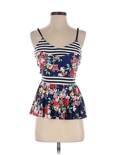 Pre-owned Assorted Brands Sleeveless Top Blue Sweetheart Neckline Tops