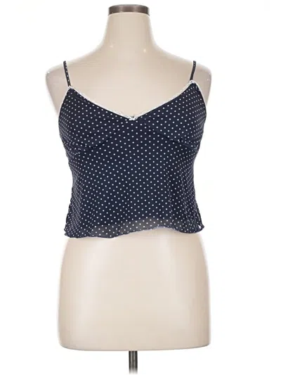 Pre-owned Assorted Brands Sleeveless Top Blue Sweetheart Neckline Tops