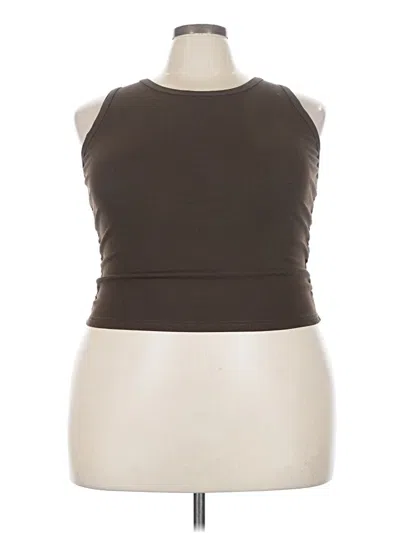 Assorted Brands Sleeveless Top Brown Halter Neckline Tops