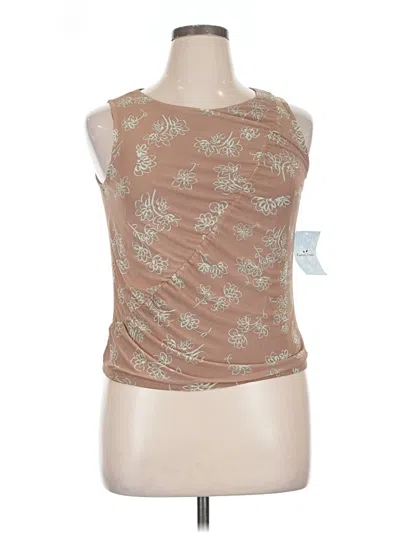 Assorted Brands Sleeveless Top Brown Halter Neckline Tops