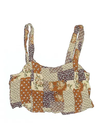 Pre-owned Assorted Brands Kids' Sleeveless Top Brown Square Neckline Tops