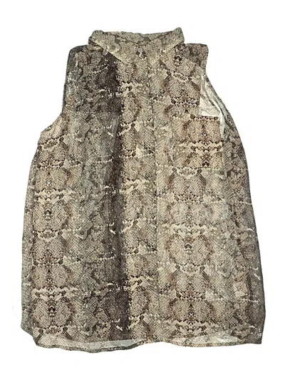 Pre-owned Assorted Brands Kids' Sleeveless Top Brown Strapless Neckline Tops