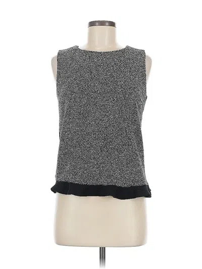 Pre-owned Assorted Brands Sleeveless Top Gray Crew Neck Tops