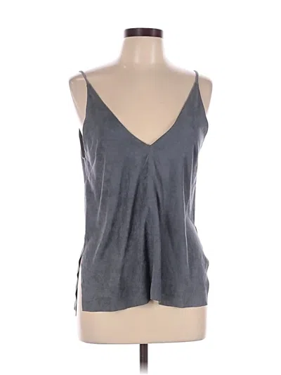 Pre-owned Assorted Brands Sleeveless Top Gray Halter Neckline Tops